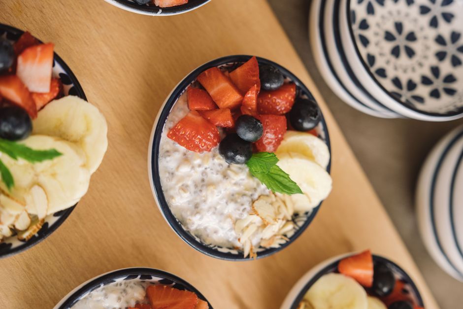 Rolled oats in a bowl